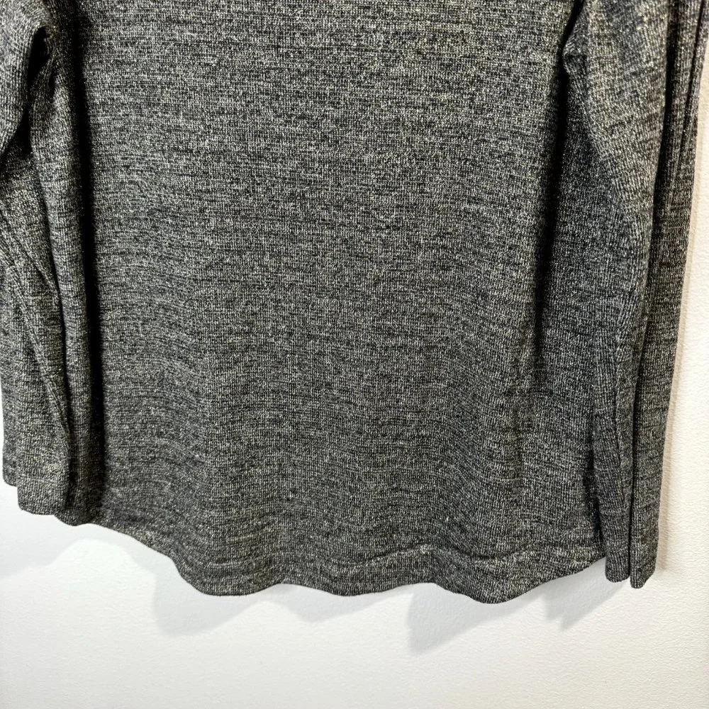 Talbots Cowl Neck Sweater Size XL Extra Large Gray Gold Brown Knit Stretch Shirt - Picture 3 of 9